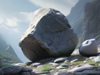 在一片静谧的山谷中，隐藏着一块被岁月遗忘的石头，它静静地躺在那里，仿佛在诉说着一个古老的故事。这就是影石，一块看似普通却又蕴含着无尽奥秘的石头